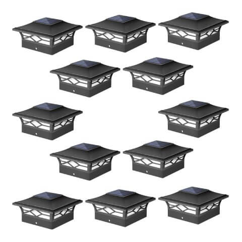 JOFIOS Solar Post Cap Lights Outdoor 12pack