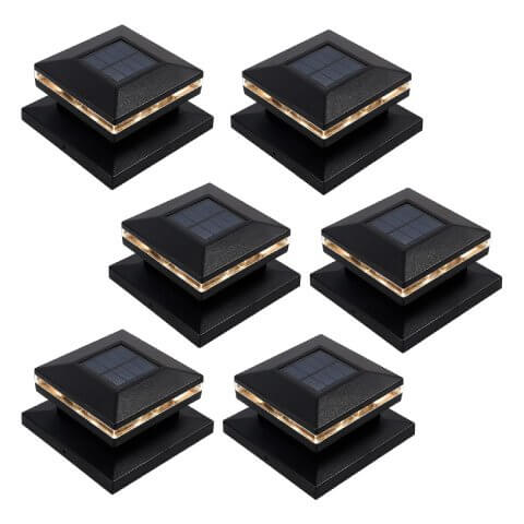 MAGGIFT 15 Lumen Solar Post Lights